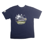PRO EDGE Mens Navy Blue Notre Dame Football 2006 Graphic T-Shirt L Short Sleeve