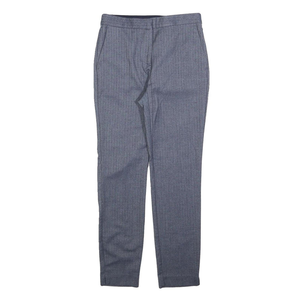 ZARA Womens Polyester Blend Grey Slim Straight Trousers W26 L26 Smart Casual