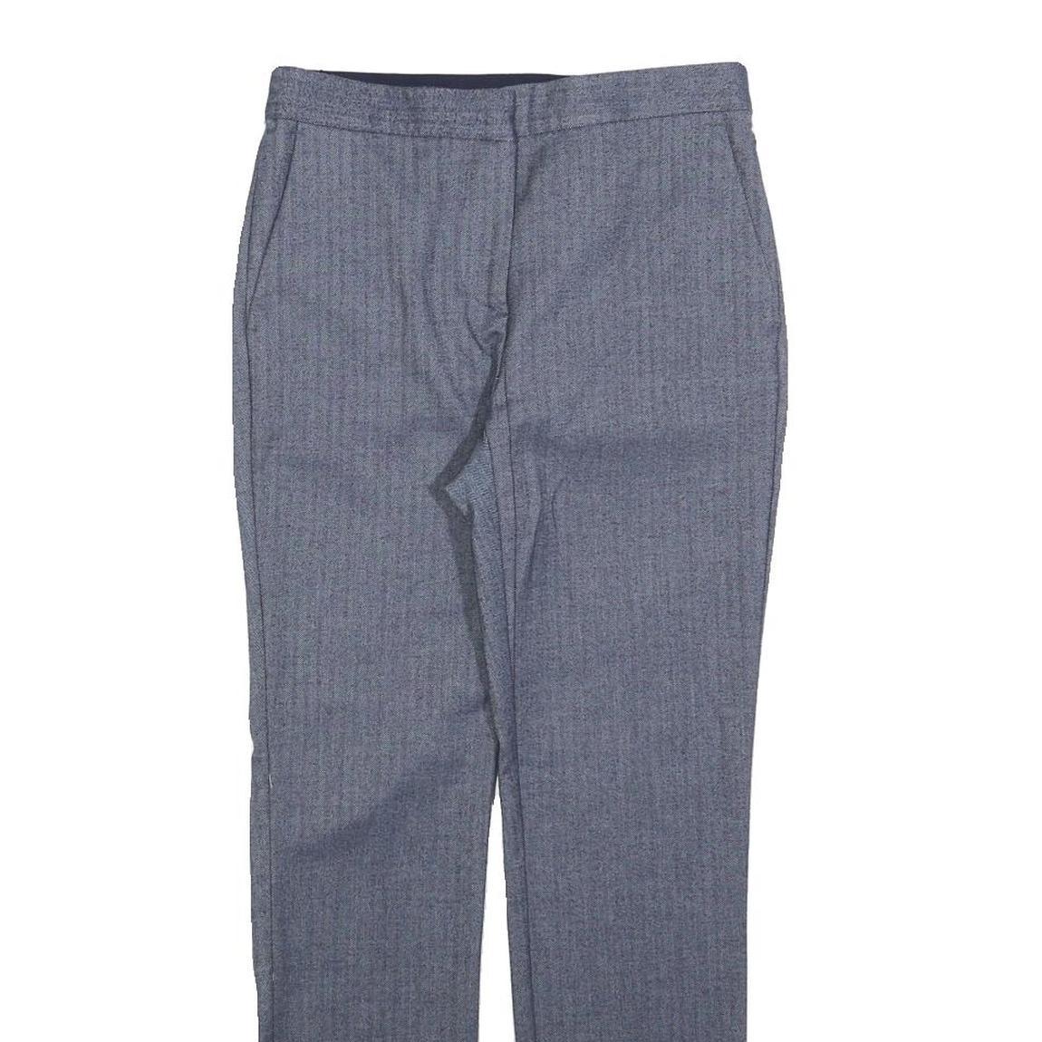 ZARA Womens Polyester Blend Grey Slim Straight Trousers W26 L26 Smart Casual