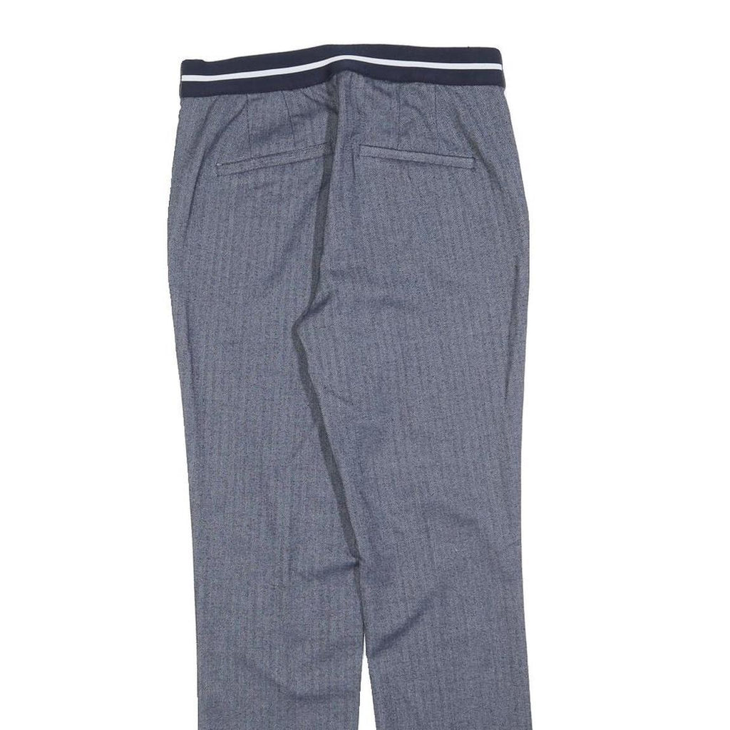 ZARA Womens Polyester Blend Grey Slim Straight Trousers W26 L26 Smart Casual