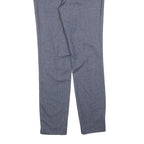 ZARA Womens Polyester Blend Grey Slim Straight Trousers W26 L26 Smart Casual