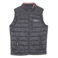 FILA Mens Black Quilted Synthetic Jacket S Lightweight Sport Zip Vest