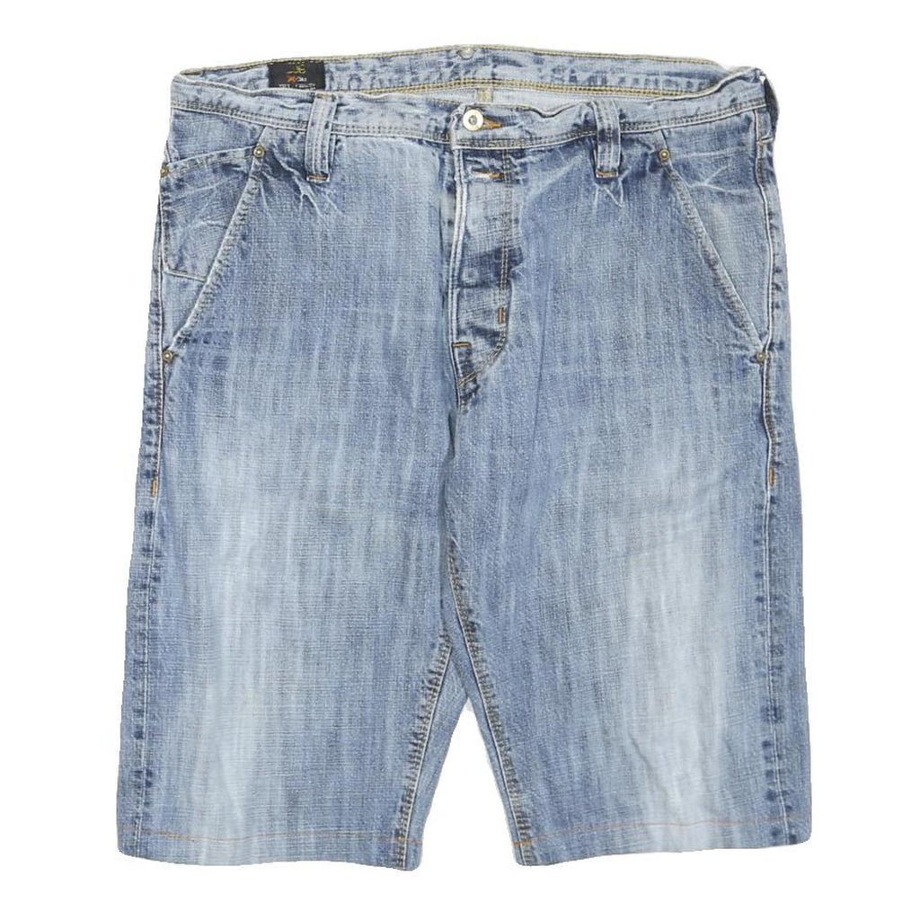 LEE Mens Denim Blue Casual Shorts Size L W36 Lightweight Cotton Blend