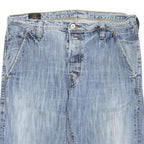 LEE Mens Denim Blue Casual Shorts Size L W36 Lightweight Cotton Blend