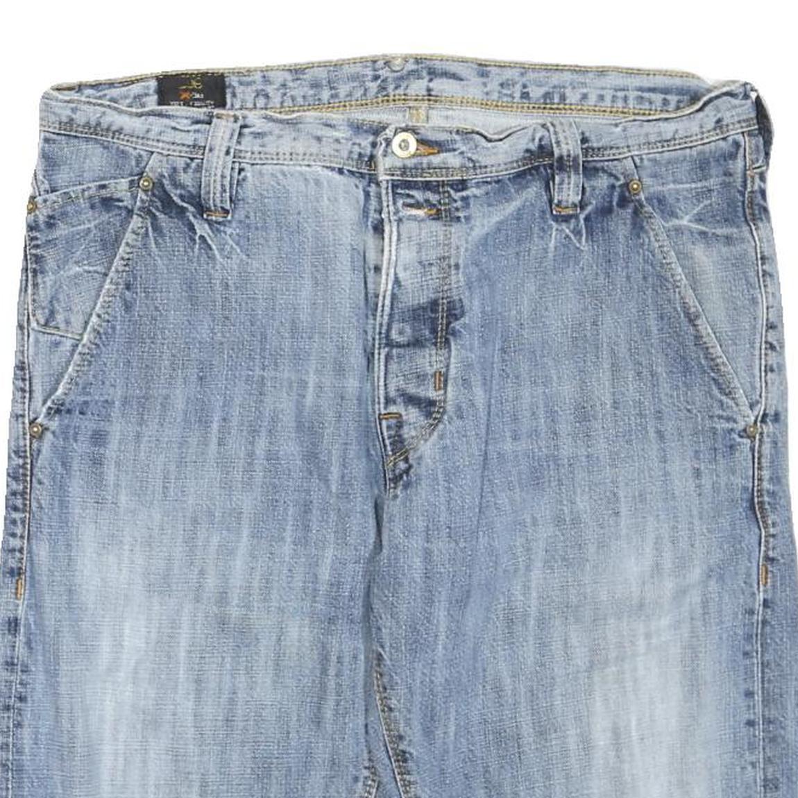 LEE Mens Denim Blue Casual Shorts Size L W36 Lightweight Cotton Blend