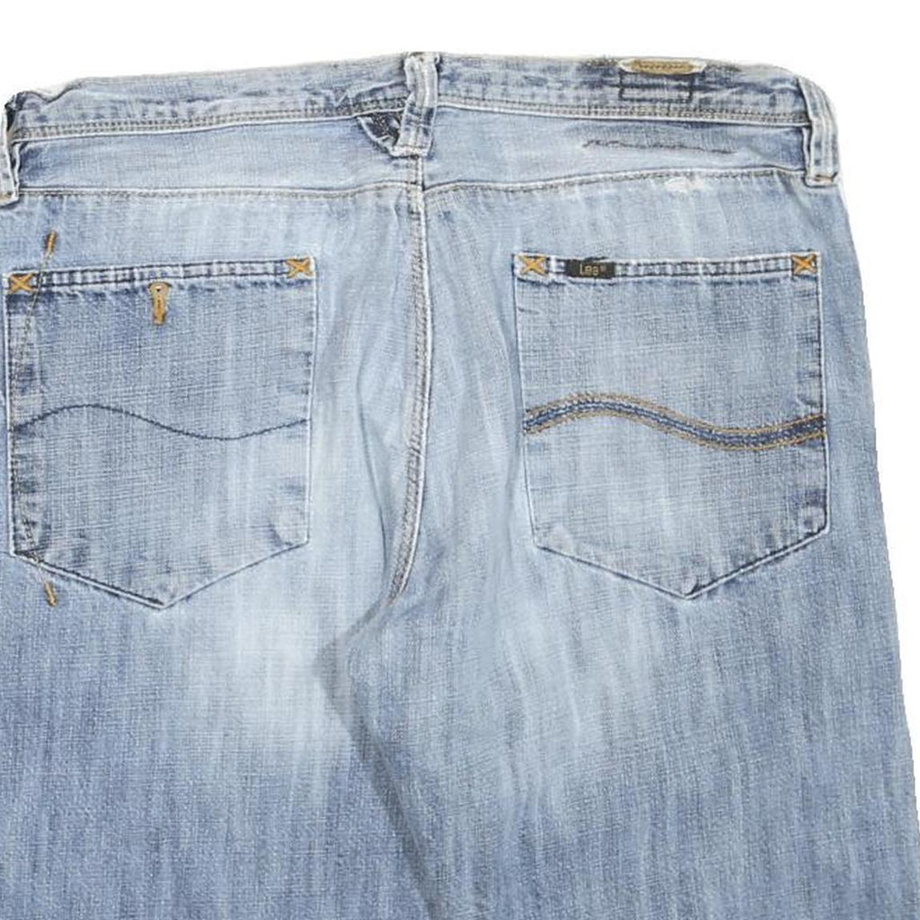 LEE Mens Denim Blue Casual Shorts Size L W36 Lightweight Cotton Blend