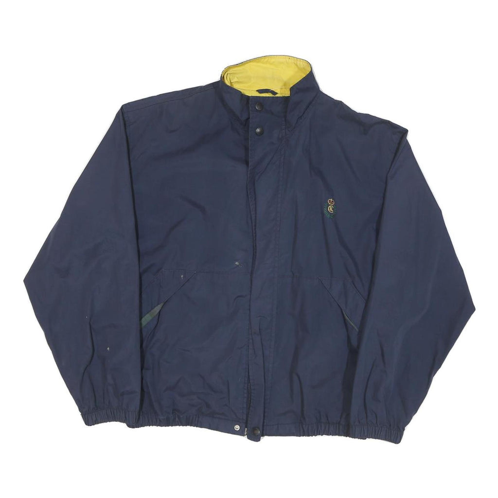 CHAPS Womens Navy Blue Jacket M Polyester Blend Plain Zip Casual Lightweight