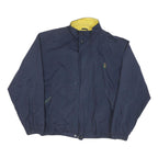 CHAPS Womens Navy Blue Jacket M Polyester Blend Plain Zip Casual Lightweight