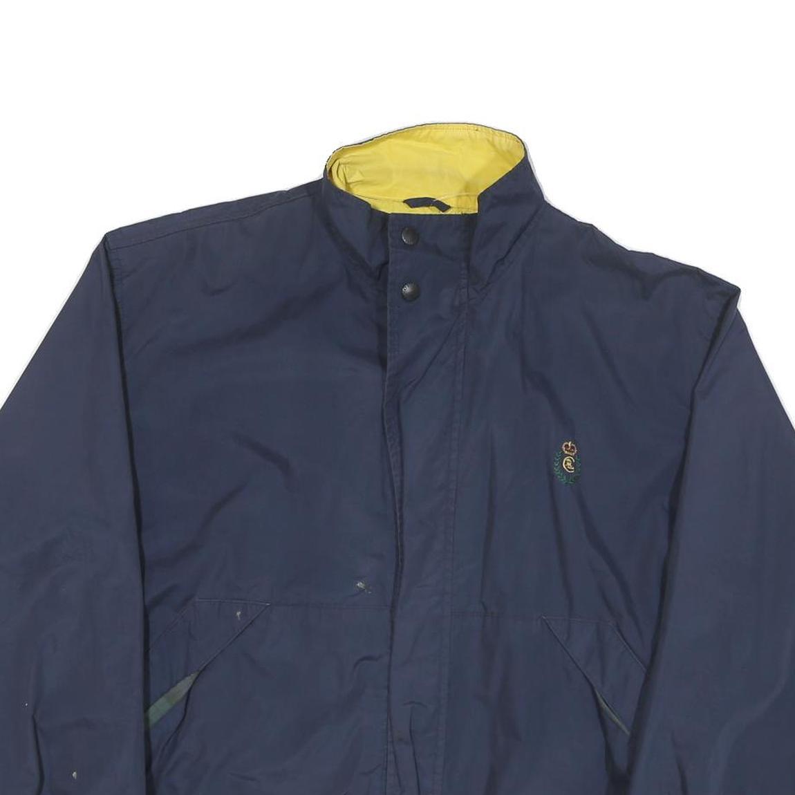 CHAPS Womens Navy Blue Jacket M Polyester Blend Plain Zip Casual Lightweight