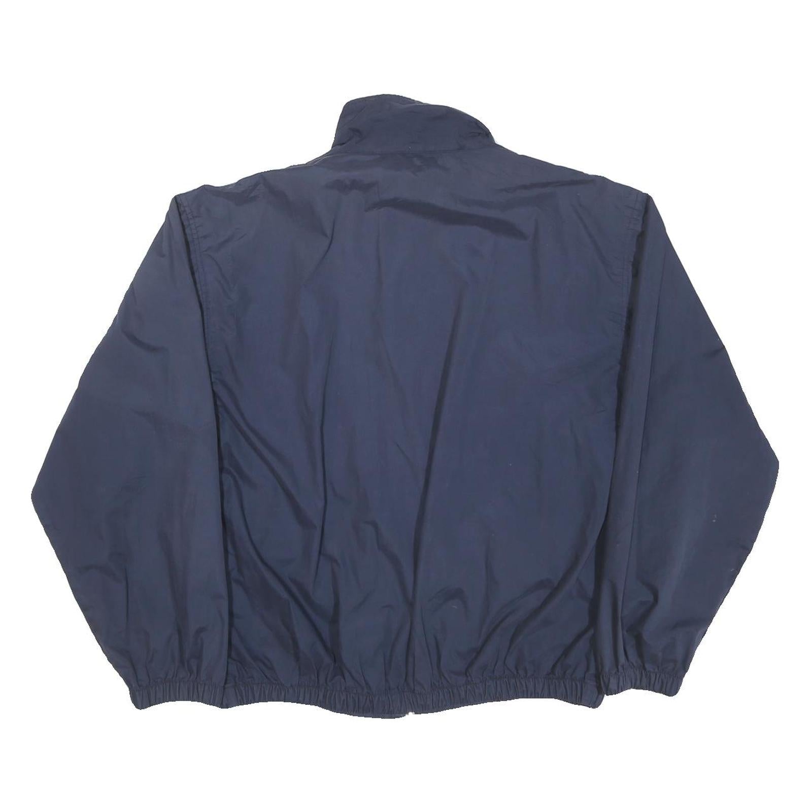 CHAPS Womens Navy Blue Jacket M Polyester Blend Plain Zip Casual Lightweight