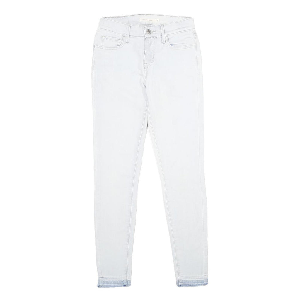 LEVI'S 710 Super Skinny Womens Jeans White Slim Skinny Denim Light W24 L30