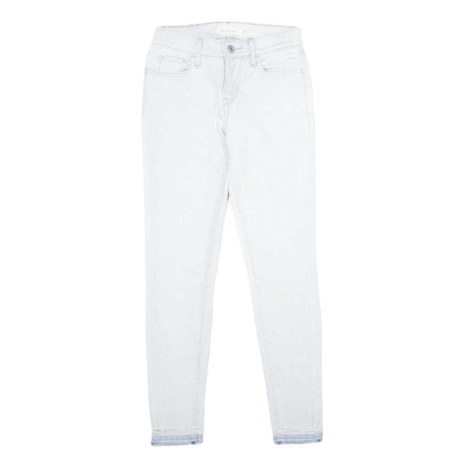 LEVI'S 710 Super Skinny Womens Jeans White Slim Skinny Denim Light W24 L30