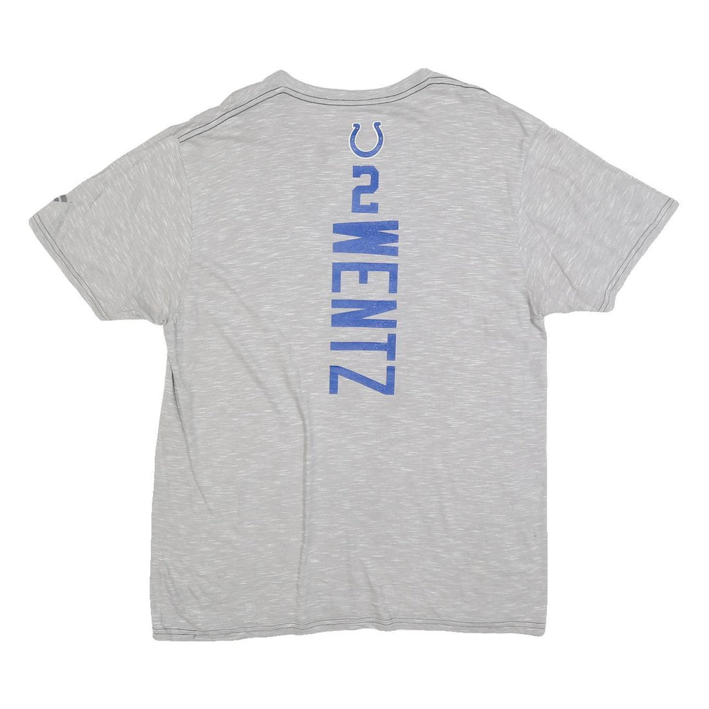 FANATICS Mens Grey Colts Graphic T-Shirt L Short Sleeve Crew Neck Sports
