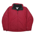 COLUMBIA Womens Red Jacket XL Polyester Zip Outdoor Plain Warm Waterproof