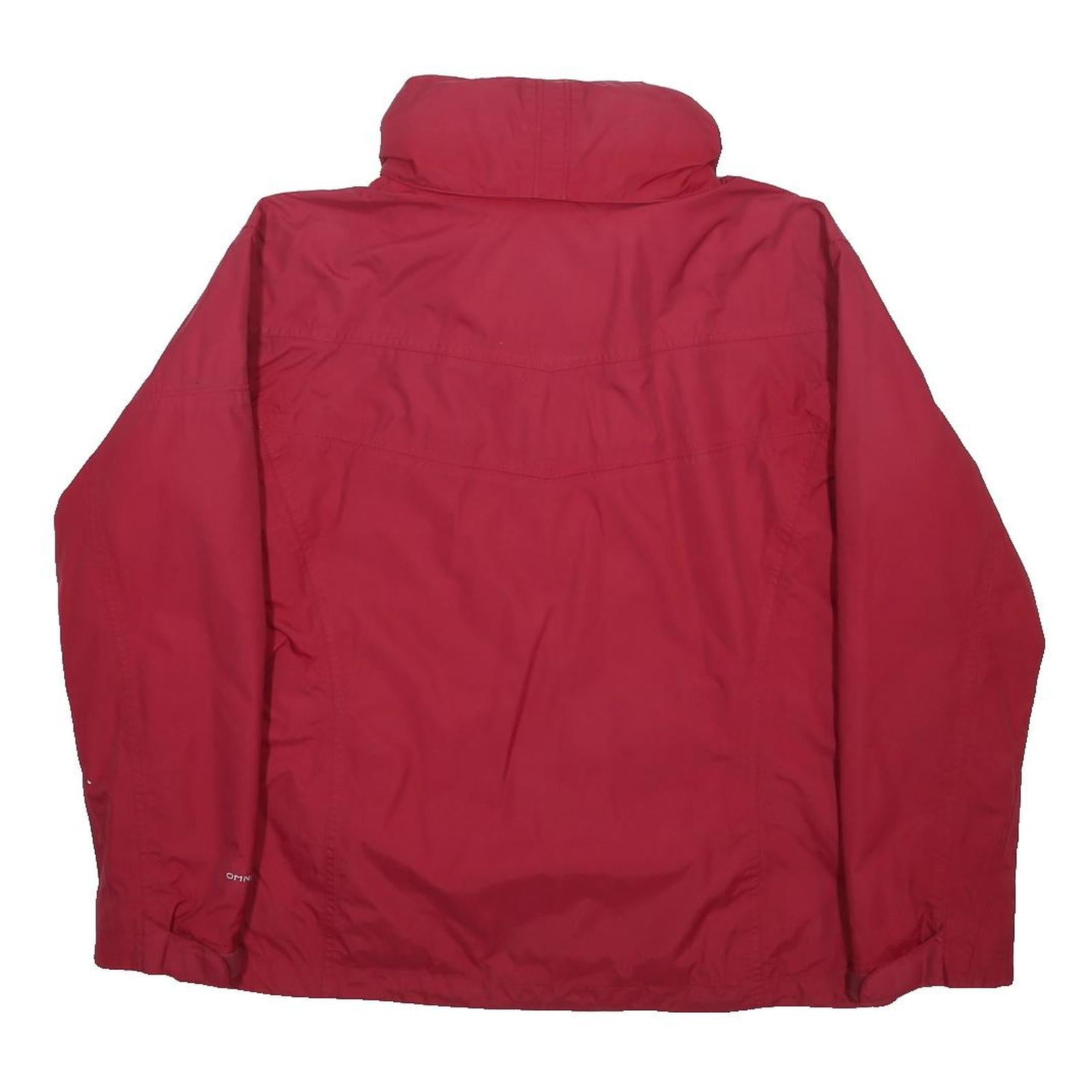 COLUMBIA Womens Red Jacket XL Polyester Zip Outdoor Plain Warm Waterproof