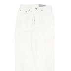 LEVI'S 901 Womens Slim White Denim Jeans W27 L29 Button Cotton Blend