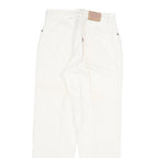 LEVI'S 901 Womens Slim White Denim Jeans W27 L29 Button Cotton Blend