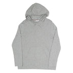 TOMMY HILFIGER Womens Grey Pullover M Cotton Blend Drawstring Kangaroo Pocket