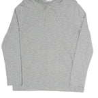 TOMMY HILFIGER Womens Grey Pullover M Cotton Blend Drawstring Kangaroo Pocket
