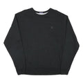 CHAMPION Mens Black Crew Neck L Sweatshirt Cotton Blend Pullover Classic Logo