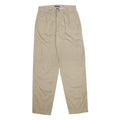NIKE Mens Cotton Beige Regular Tapered Trousers W32 L32 Zip Closure Casual