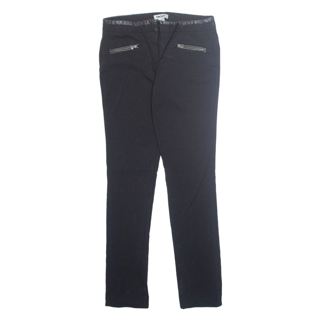 DKNY Chino Womens Trousers Black Regular Tapered W28 L28