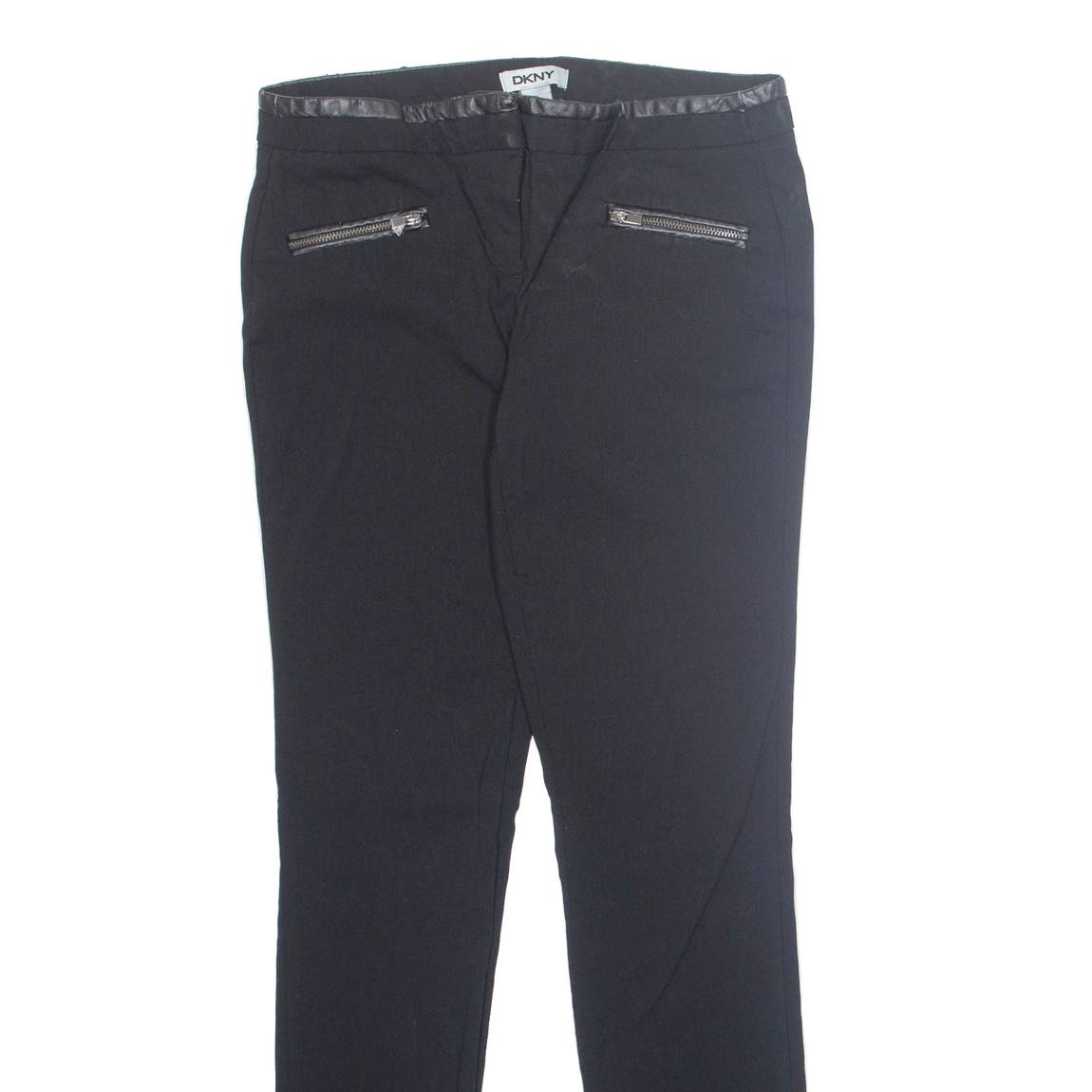 DKNY Chino Womens Trousers Black Regular Tapered W28 L28