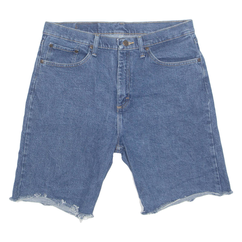 WRANGLER Cut Off Mens Denim Shorts Blue M W32