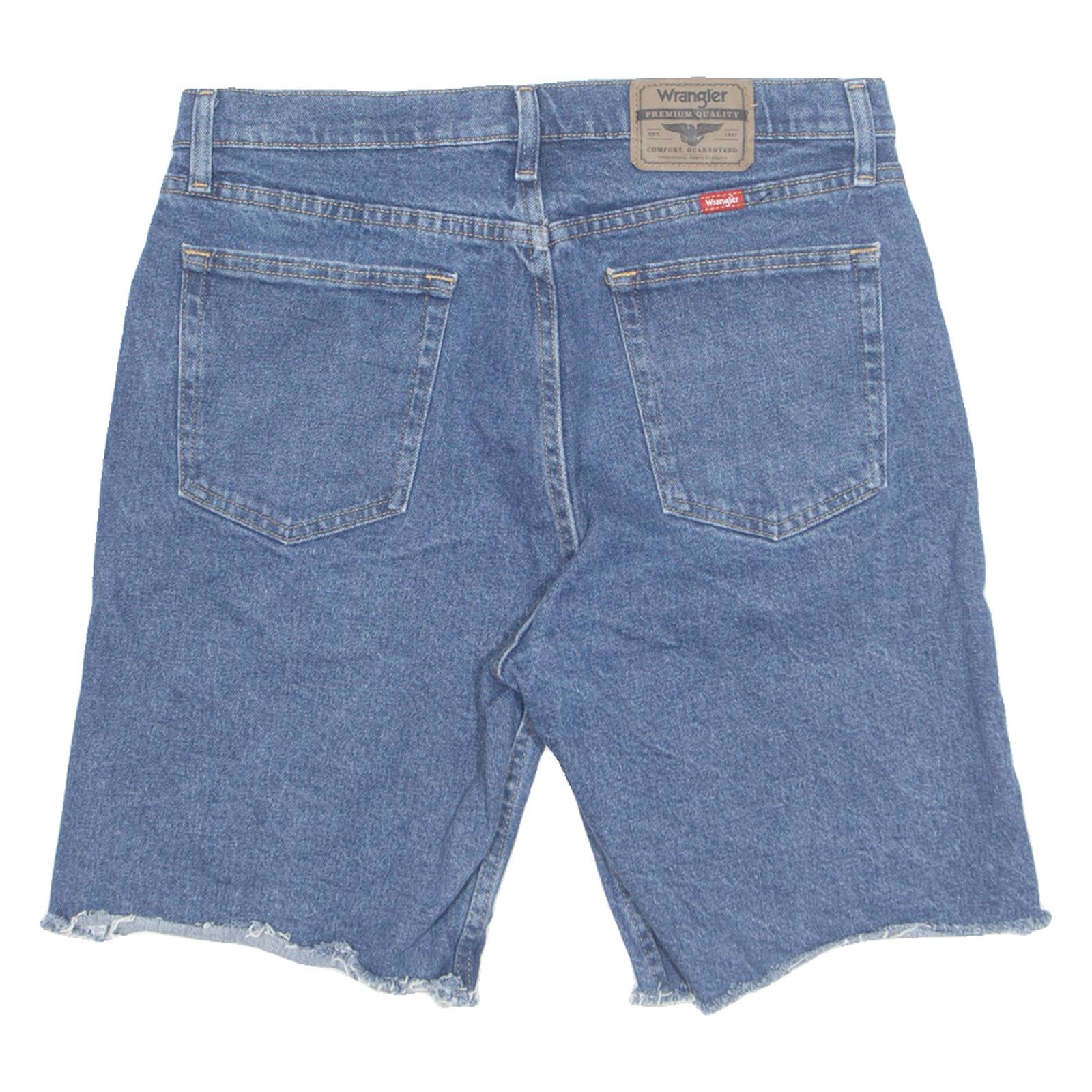 WRANGLER Cut Off Mens Denim Shorts Blue M W32