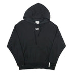 ADIDAS Womens Black Hoodie UK 10 Cotton Casual Pullover Drawstring