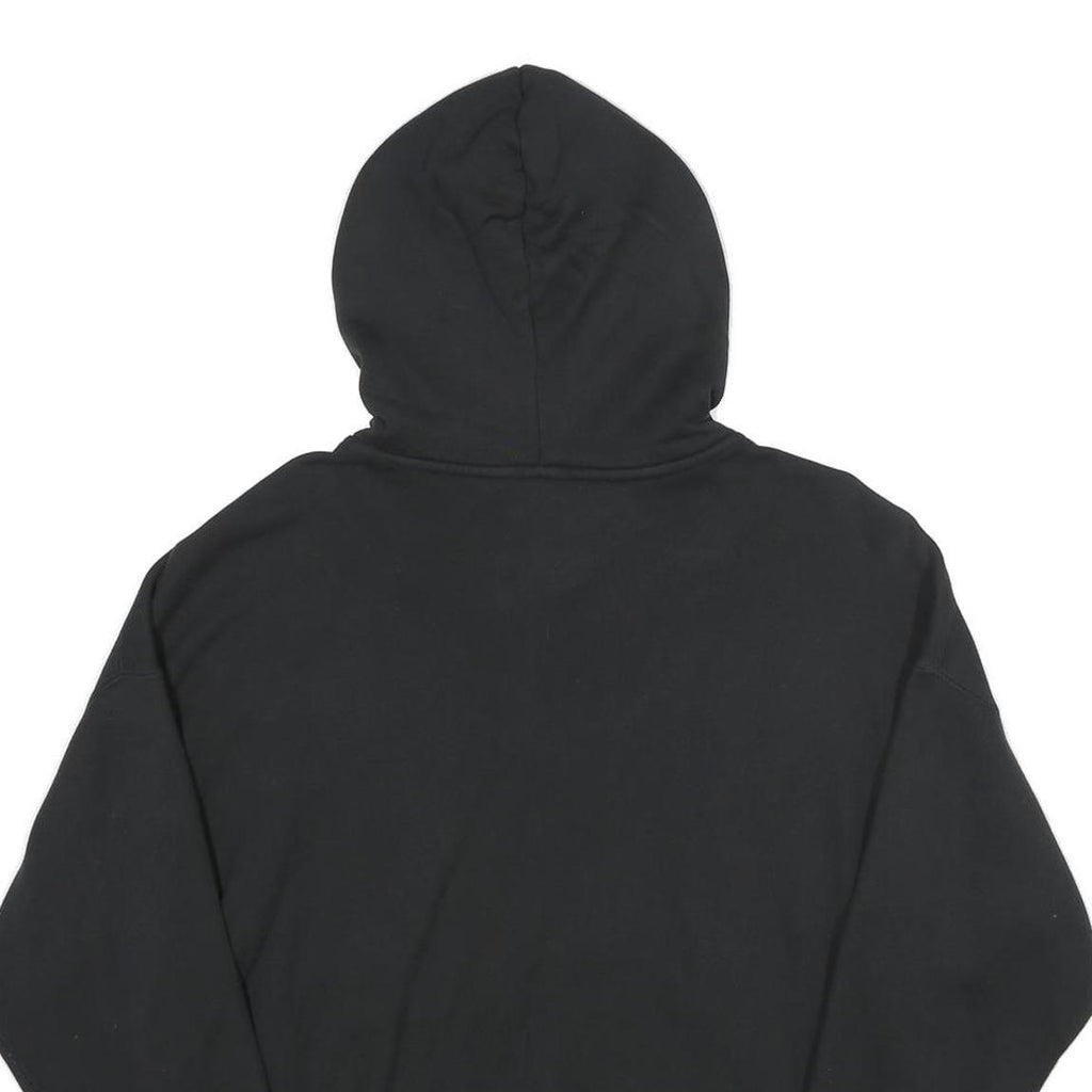 ADIDAS Womens Black Hoodie UK 10 Cotton Casual Pullover Drawstring