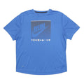 NIKE Mens Blue Run Graphic T-Shirt L Short Sleeve Crew Neck Sportswear Active