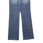 YARRTER Womens Blue Regular Fit Straight Denim W30 L32 Zip Cotton Blend Casual