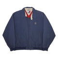 TOMMY HILFIGER Mens Navy Blue Jacket L Polyester Zip Regular Fit Casual Fashion