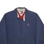 TOMMY HILFIGER Mens Navy Blue Jacket L Polyester Zip Regular Fit Casual Fashion
