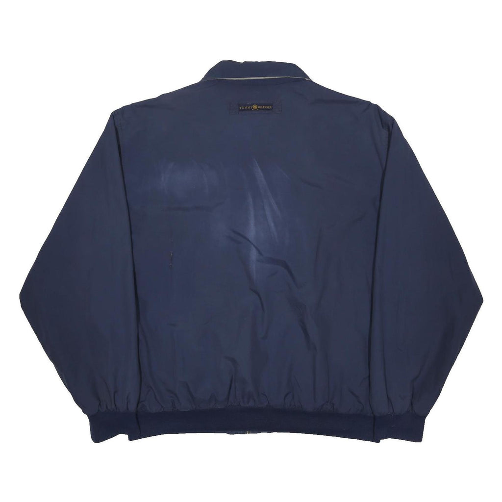 TOMMY HILFIGER Mens Navy Blue Jacket L Polyester Zip Regular Fit Casual Fashion