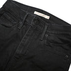 LEVI'S Mile High Womens Jeans Black Slim Skinny Denim W25 L32 Zip Cotton Blend