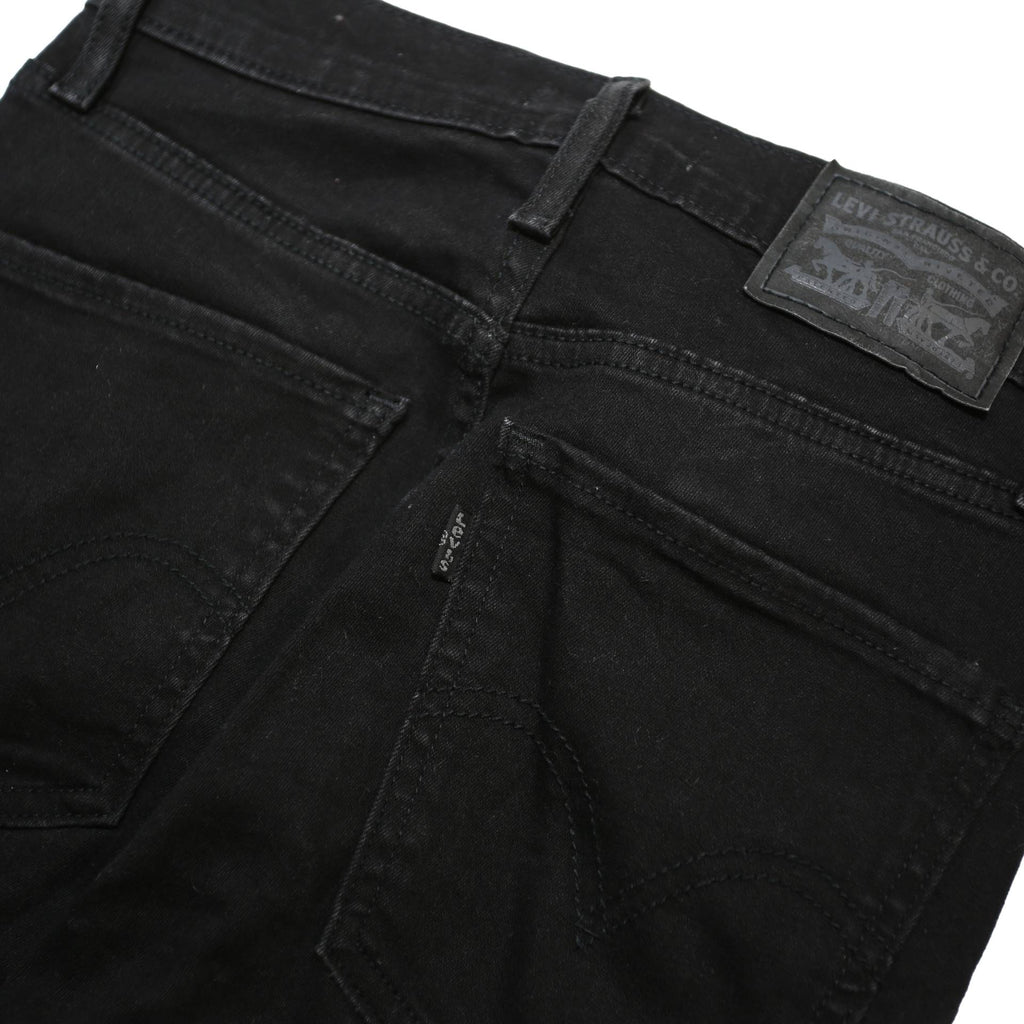 LEVI'S Mile High Womens Jeans Black Slim Skinny Denim W25 L32 Zip Cotton Blend