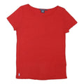 RALPH LAUREN SPORT Womens Red Basic Top Short Sleeve Crew Neck L Cotton Blend