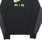 NIKE Mens Black Sweatshirt S Crew Neck Cotton Blend Nike Air Logo Pullover