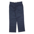 DICKIES Mens Cotton Blend Navy Regular Fit Straight Leg Trousers W32 L30
