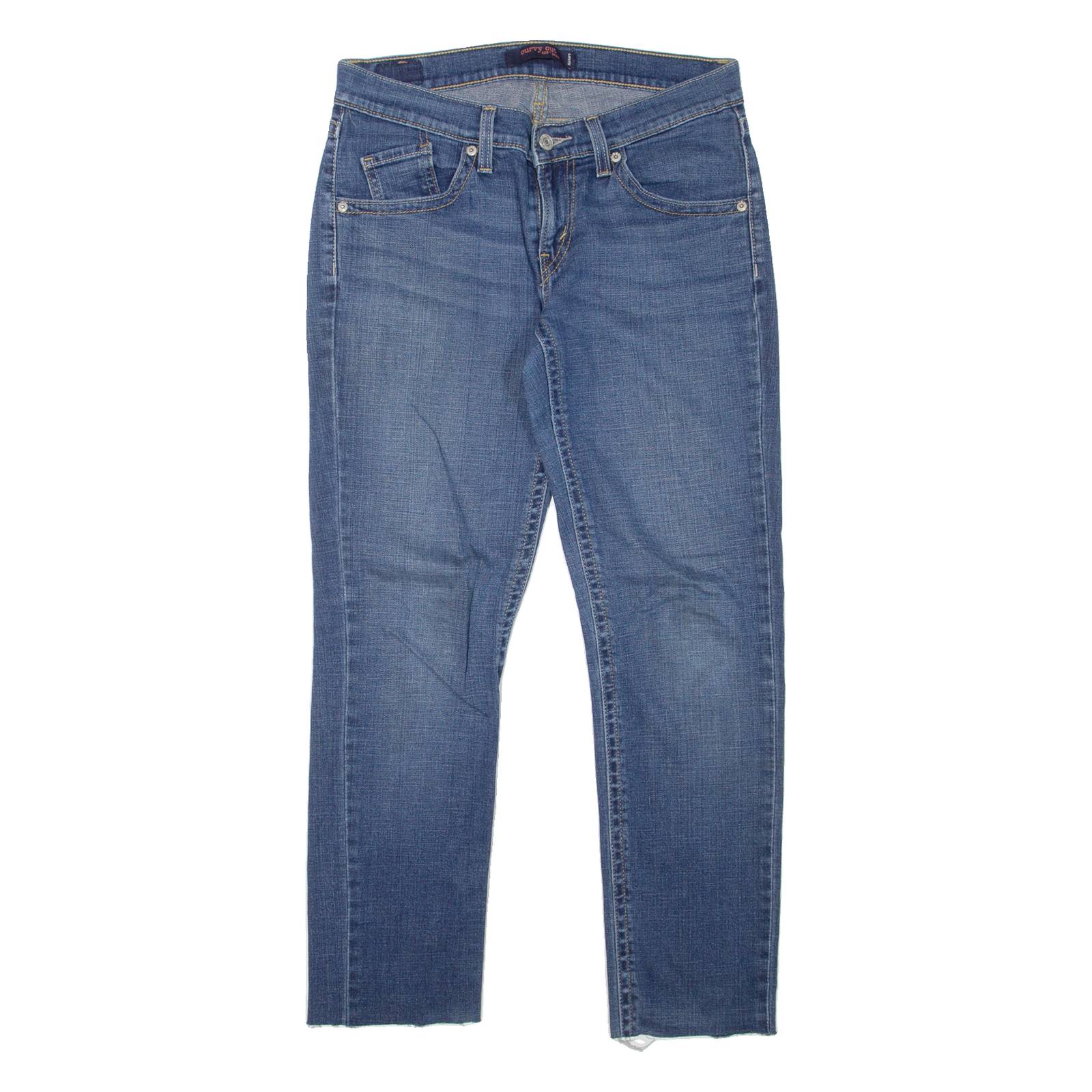 LEVI'S 528 Curvy Cut Womens Jeans Blue Slim Tapered Stone Wash W29 L27