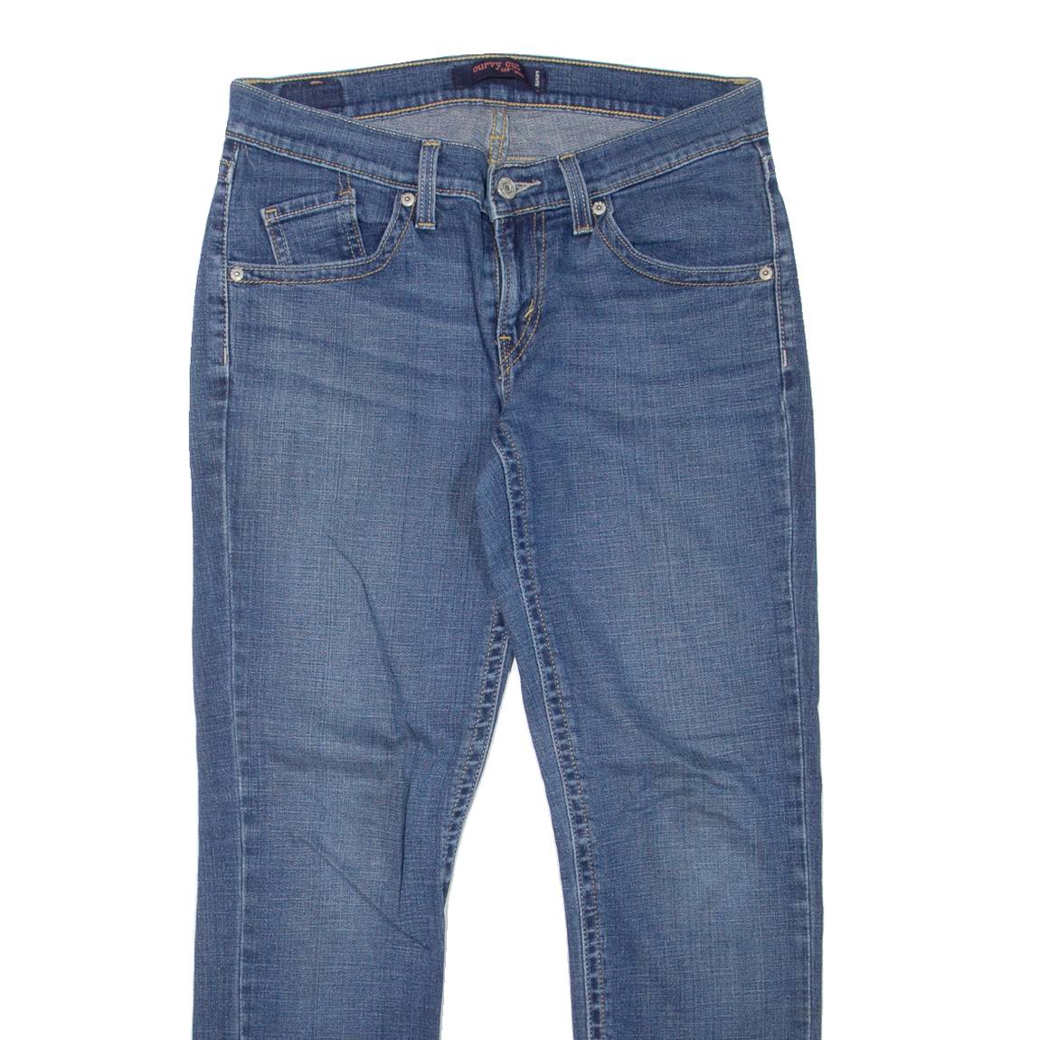 LEVI'S 528 Curvy Cut Womens Jeans Blue Slim Tapered Stone Wash W29 L27