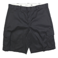 DICKIES Mens Black Cargo Shorts 2XL W44 Loose Fit Workwear Pocket