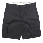 DICKIES Mens Black Cargo Shorts 2XL W44 Loose Fit Workwear Pocket