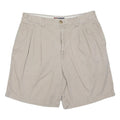 CHAPS Mens Shorts Beige Casual M W32 Cotton Blend Pleated Comfort Fit