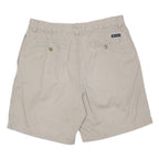 CHAPS Mens Shorts Beige Casual M W32 Cotton Blend Pleated Comfort Fit