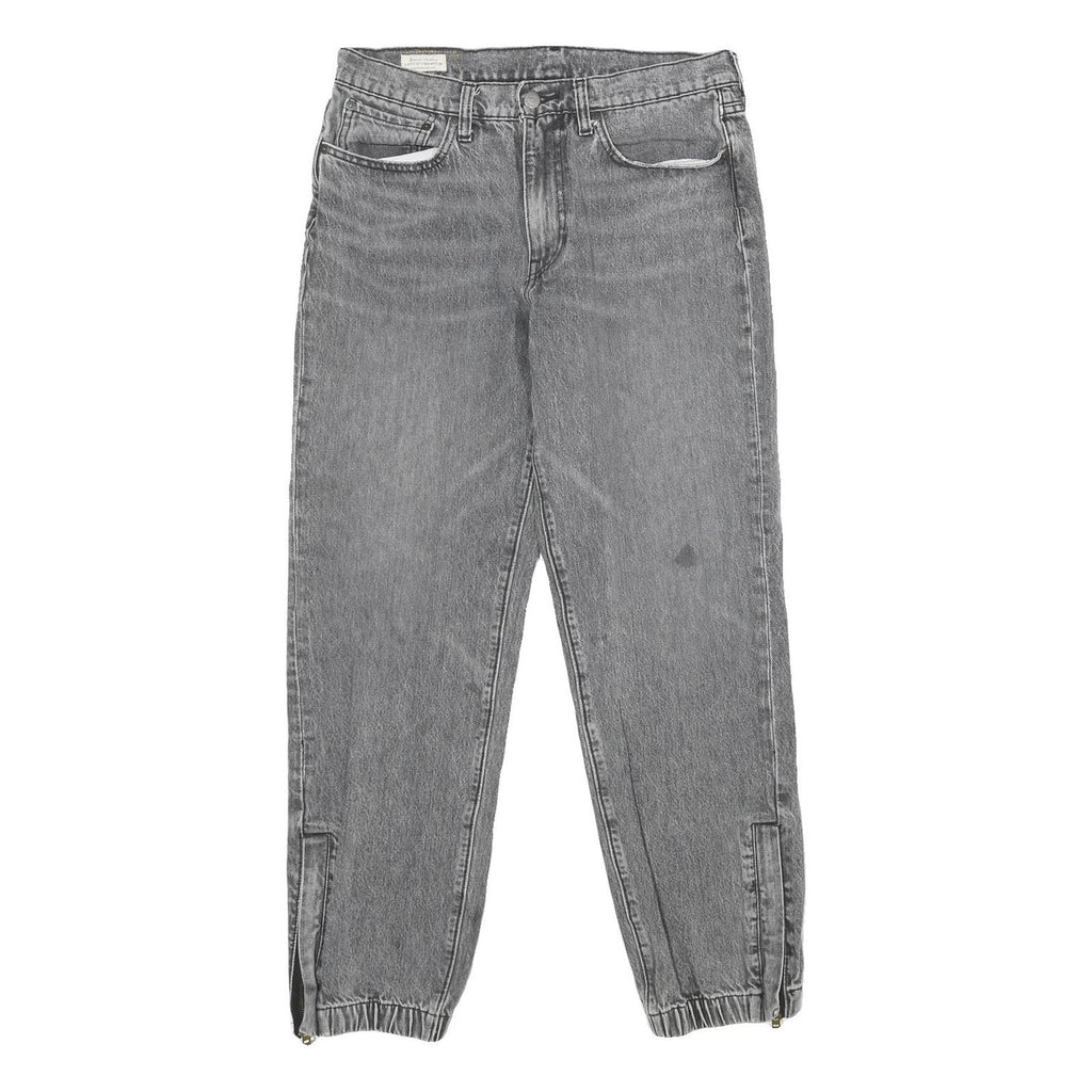 LEVI'S Big E Womens Regular Jeans Denim Stone Wash W32 L32 Zip Elasticated Hem