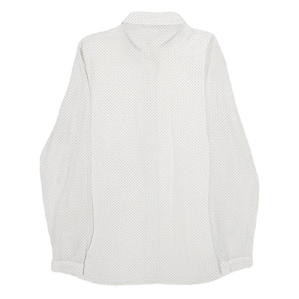 MASSIMO DUTTI Womens White & Black Printed Shirt UK 6 Classic Button-Down Collar
