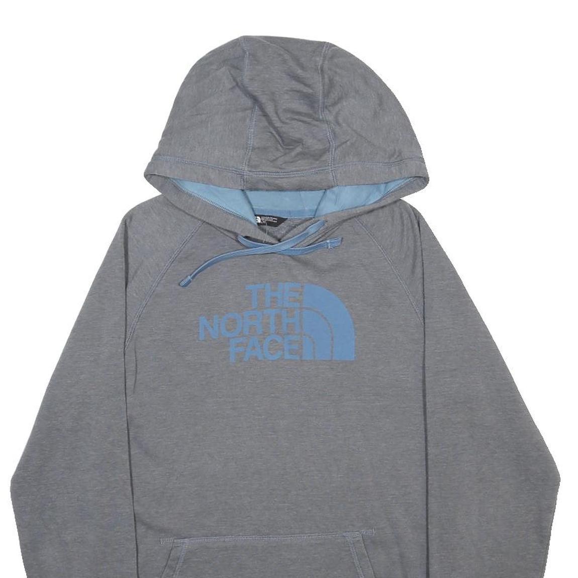 THE NORTH FACE Womens Grey Hoodie L Cotton Blend Casual Pullover